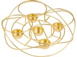 Scaldavivande Bremermann, Per 5 Tea Light, Piastra Scaldavivande Rotonda, Oro