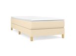 Vidaxl Struttura Letto A Molle Insacchettate Crema 80X200 Cm Tessuto