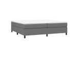 Vidaxl Struttura Letto A Molle Insacchettate Grigio Scuro 200X200 Cm Tessuto