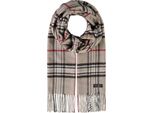 Fraas Sciarpa Cashmink® Scarf With Fraas Plaid Camel Grey Grigio Multicolore