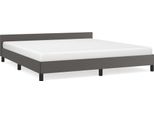 Vidaxl Struttura Letto Con Testiera Senza Materasso Grigio 180X200 Cm