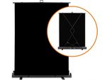 Walimex Pro Roll-Up Panel Background Nero 155 X 200 Cm, Sfondo Fotografico Con Scatola Di Trasporto, Sistema Di Sfondo Per Studio Fotografico, Tela Fotografica Senza Pieghe Ideale Per Fotografie E Ritratti Di Basso Profilo