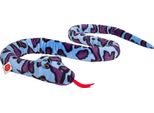 Teddy Hermann Schlange, Kuscheltier, Stofftier, PlüSchtier, Exotisches Wildtier, Lila-Blau Gemustert, 175 Cm, 923091
