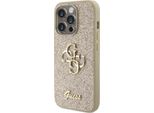 Guess Guhcp15Lhg4Sgd Iphone 15 Pro 6.1 ZłOty/Oro Custodia Rigida Glitter Script Big 4G