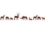 Figure Hobbistiche Noch Deer, Figure Realistiche Di Animali Per Diorami E Modellismo Ferroviario, Set Di 7 Pezzi, Scala N Colorate A Mano