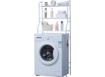 Herzberg HG-03282: Portaoggetti A 3 Livelli Per Lavatrice E Bagno, Bianco