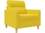 Vidaxl Divano Poltrona Giallo Chiaro 60 Cm Tessuto