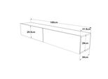 Mobile Tv In And Outdoormatch Avax - Mobile Tv - Mobile Tv - 180 X 31,5 X 29,5 Cm - Colori Del Legno - Truciolato - Mobile Decorativo