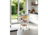 Don Hierro - Carrello Di Servizio Con 3 Cestini In Metallo E Piatto In Acciaio Inox - FIFTY-FIFTY