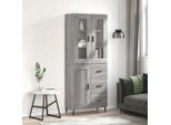 Vidaxl Credenza Grigio Sonoma 69,5X34X180 Cm Materiale A Base Di Legno