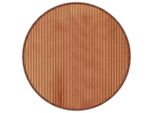 Tappeto Rotondo Marrone 60 Cm Bambù
