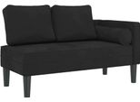 Vidaxl Chaise Longue Con Cuscino In Velluto Nero