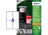 Avery B3483-50 Etichetta Autoadesiva Rettangolo Permanente Bianco 200 Pz