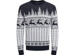 Jack & Jones Pullover Xmas Gabriel Maglione Lavorato A Maglia Con Scollo A R