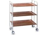 Don Hierro - Carrello Di Servizio Pieghevole Bauhaus Con Rotelle - Struttura In Metallo Bianco, 3 Livelli, 3 Posizioni