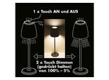 Lampada Da Tavolo Ricaricabile Megatron 38Cm Grigio Argento