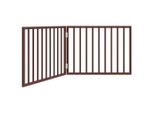 Vidaxl Cancelletto Pieghevole Per Cani 2 Pezzi Marrone 160 Cm In Legno Di Pioppo