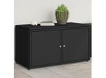 The Living Store Armadio Da Giardino Nero 110X55X60,5 Cm Poly Rattan