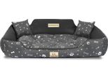 Letto Per Cani Kingdog 100X75 Cm Personalizzato Impermeabile Con Ossa D'argento