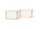 Vidaxl Cancelletto Per Cani 4 Pezzi Con Porta A Soffietto 320 Cm In Legno Di Pioppo