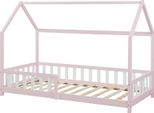 Letto Per Bambini 'Hesel' Con Rete A Doghe Anticaduta 90 X 200 Cm Rosa