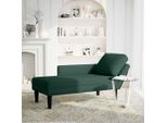 Vidaxl Chaise Longue Con Cuscino E Bracciolo Destro In Velluto Verde Scuro