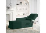 Vidaxl Chaise Longue Con Bracciolo Destro In Velluto Verde Scuro