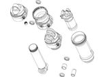 Rockshox Super Deluxe Coil B1/Deluxe Coil B1/Vivid Coil C1 Ammortizzatore Morsetto A Molla Argento Argento Taglia Unica