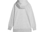 Felpa Con Cappuccio Da Donna 4F, Ampia, Grigia, Cotone, Taglia S,
