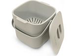 Yourcasa Pattumiera Per Rifiuti Organici Cucina 4L Pattumiera Per Rifiuti Organici Per Tutti I Giorni - Lavabile In Lavastoviglie Beige