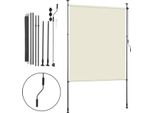 Tenda Verticale Jayseuw Tenda A Rullo Per Esterni 150 X 270 Cm Tenda A Rullo Per Balconi Con Manovella Schermo Privacy Tenda Verticale Senza Foratura Protezione Solare Protezione Dal Vento Crema