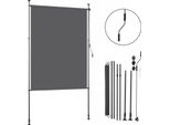 Jayseuw Tenda Verticale Tenda A Rullo Esterna 120 X 270 Cm Tenda A Rullo Per Balconi Con Manovella Schermo Privacy Tenda Verticale Senza Foratura Protezione Solare Protezione Dal Vento Antracite