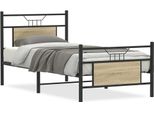 Vidaxl Struttura Letto Senza Materasso Rovere Sonoma 90X190 Cm Materiale A Base Di Legno