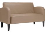 Vidaxl Divano A Due Posti Cappuccino-Marrone 110 Cm In Pelle Finta