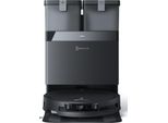 Ecovacs Deebot T50 Omni Robot Aspirapolvere Lavapavimenti, 15000 Pa, Spazzola Laterale Estensibile E Lavapavimenti, Zerotangle 2.0, Lavaggio Con Acqua Calda A 70 ℃, Ultrasottile 81 Mm, Nero