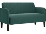 Vidaxl Divano A Due Posti In Velluto Verde Scuro 109 Cm