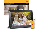 Cornice Fotografica Digitale Kodak Wi-Fi Da 10,1 Pollici, Touchscreen Hd Ips Cornice Fotografica Elettronica Con 32 Gb Di Memoria, Rotazione Automatica Delle Immagini, Condivisione Di Foto O Video Ovunque Tramite App, Nero