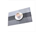 Inf Set Di 2 Tovagliette Classiche Marroni Per Hotel E Ristoranti Nero+Grigio