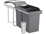 Cestino Hailo 3650103 Ta Swing A Tandem 2X 15 Litri Con Rotolo Di Carta Igienica