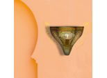 Lampada Da Parete Orientale Yaniv Oro Antico | Metallo Fatto A Mano | H 27Cm
