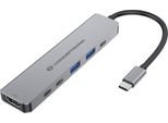 Conceptronic 6-1 Dock Usb-C->Hdmi,2Xusb-A,3Xusb-C,+ 25Cm Gr