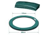 Copertura Per Bordo Trampolino Jopassy, Copertura Per Molle, Protezione Per Bordo, Tappetino Di Sicurezza, Resistente Ai Raggi Uv, Accessorio Per Trampolino Antistrappo, Verde, Ø 366 Cm