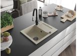 Mexen Enzo Lavello In Granito A 1 Vasca Con Scolapiatti E Miscelatore Savita, Beige - 6506-69-672601-70