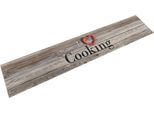 Vidaxl Tappeto Cucina Lavabile Grigio 60X300 Cm Velluto