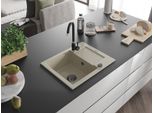 Mexen Enzo Lavello In Granito 1 Vasca Con Sgocciolatoio E Rubinetto Cucina Telma, Beige - 6506-69-670200-70
