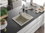 Mexen Enzo Lavello In Granito A 1 Vasca Con Scolapiatti E Rubinetto Da Cucina Rita, Beige - 6506-69-670300-00