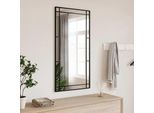 Vidaxl Specchio Da Parete Nero 50X100 Cm Rettangolare In Ferro