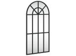 Vidaxl Specchio Da Parete Nero 30X60 Cm Ferro Curvo