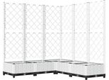 Vidaxl Fioriera Con Traliccio Bianco 120X120X121,5 Cm Pp