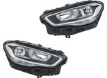 Set Fari Principali Sinistro Destro 12 V Led H7/H7 Alogeno Hella Per Mb Gla